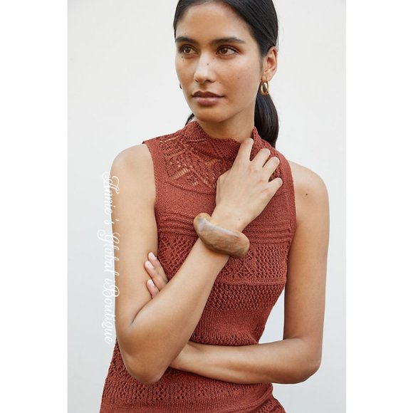 RARE NWT ANTHROPOLOGIE Crochet Midi Dress. Stretch. Size XL - Picture 4 of 16